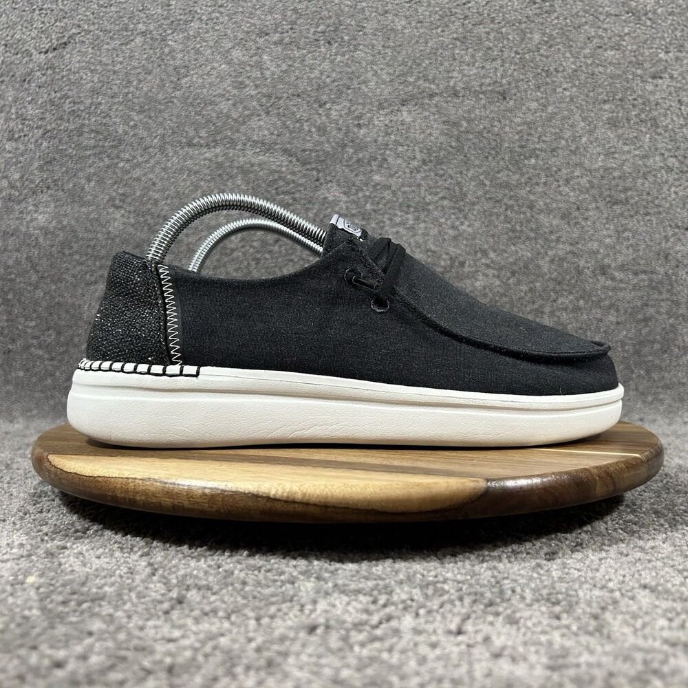 Hey Dude Wendy Rise Womens Size 11 Black Comfort Slip On Loafer Shoes Used